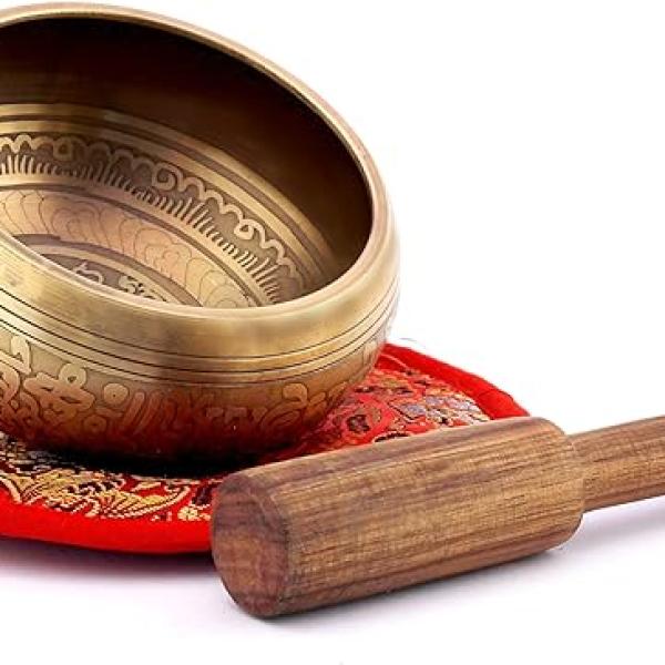 4 inches Mantra carved signing bowl-singing bowl from Nepal