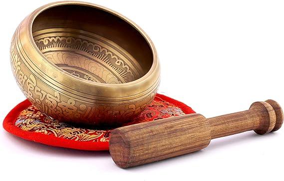 4 inches Mantra carved signing bowl-singing bowl from Nepal