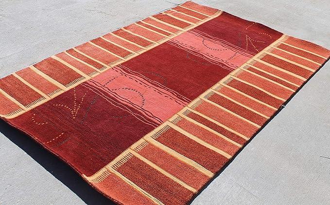 thamelmartUSA R17748 Gorgeous Custom Made Hand Knotted Tibetan Woolen Area Rug 5 Feet X 8 Feet Made in Nepal