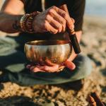 Singing Bowl Nepal-6 inches tibetan singing bowl- singing bowl for meditation. Sound, peace and love, mindfulness and yoga healing- made in Nepal