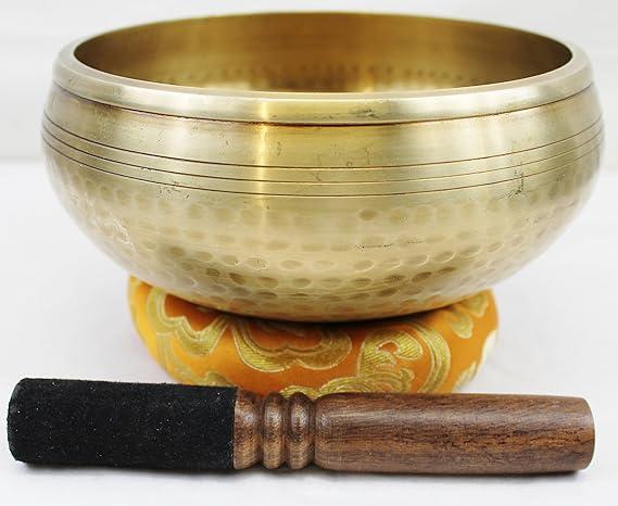 J787-F545 7.5" Energetic Sacral 'D#' Chakra Healing Hand Hammered Tibetan Singing Bowl Made in Nepal