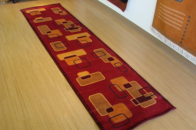 Thamel Mart R17716 Contemporary Woolen Hand Crafted Tibetan Area Rug Runner 2.6' X 12' Made in Nepal