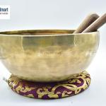 9" Large Master Healing Hand hammered Tibetan Singing Bowl ~ Great for Meditation, Yoga, Sound Bath, Mindfulness, Relaxation ~ Cushion, Wooden Mallet & Drumstick Included