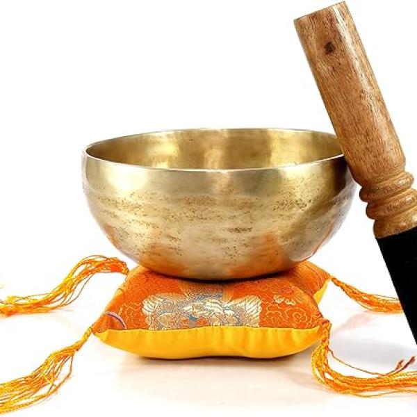 5" Superb B Crown Chakra Old Tibetan Singing Bowl, Meditation bowls,Hand beaten singing bowl