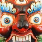 thamelmartUSA F1065 Huge Hand Crafted Wooden Mask of Hindu God 'Bhairab' Decorative Wall Hanging Made in Nepal