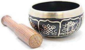 4" Exquisite Tibetan Singing Bowl Set for Meditation