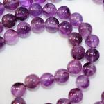 F680 Handmade Tibetan Amethyst Glass Beads 108 Japa Mala for Meditation, Yoga 7mm Beads