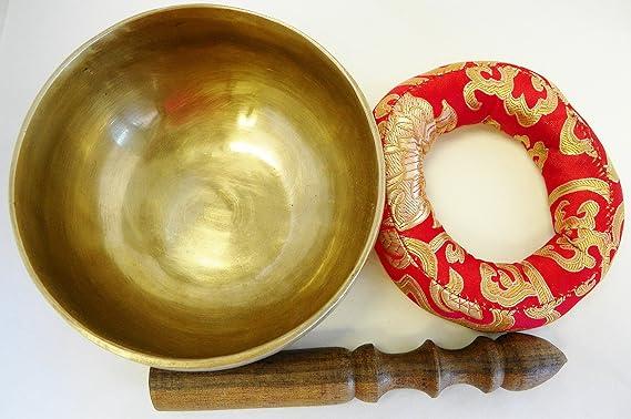 F267 5" Palm Size Energetic Root 'C' Chakra Healing Tibetan Singing Bowl Made in Nepal