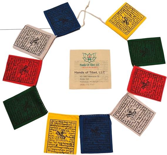 Mini Wind Horse Tibetan Prayer Flags From Nepal Set of 10 Flags