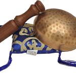 Nepalese Hand Hammered Tibetan Meditation Yoga Singing Bowl Set - with Traditional Design Fridge Magnet