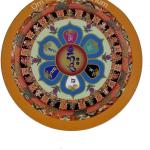 Nepalese Hand Hammered Tibetan Meditation Yoga Singing Bowl Set - with Traditional Design Fridge Magnet
