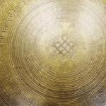 F612 20.5" Very Artistic Tibetan Temple Disc Gong Hand Made in Nepal