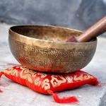 8"Fine Etching Hand made singing bowl with cushions and Mallet,Real handmade singing bowl from Nepal,healing bowls