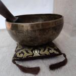 Amogsiddhi Buddha Itching Om Mani Antique Hammered Singing Bowl