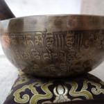 Amogsiddhi Buddha Itching Om Mani Antique Hammered Singing Bowl