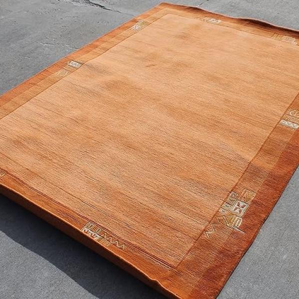 Thamel Mart R236 Gorgeous Contemporary Tibetan Woolen Area Rug 5.7' X 7.10' Handmade in Nepal