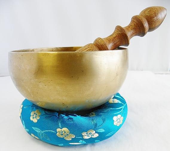 F264 5" Palm Size Energetic Third Eye 'A' Chakra Healing Tibetan Singing Bowl Made in Nepal