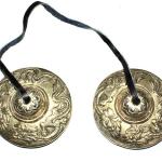 BEAUTIFUL TIBETAN BUDDHIST HEART CHAKRA TINGSHA CYMBALS REIK, I SPACE CLEARING