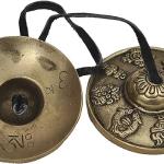 Tingsha Tibetan Bell (Chimes) Buddhist Lucky Symbols (Medium)