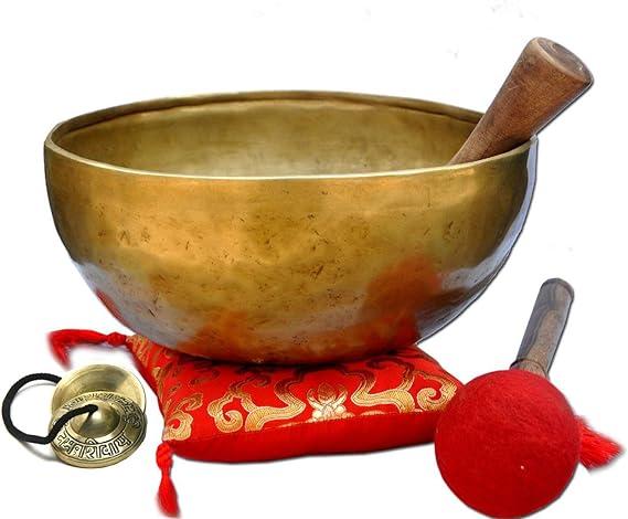 8.5" Tibetan Singing Bowl, Master Chakra Healing, Meditation, Sound Therapy Bowl