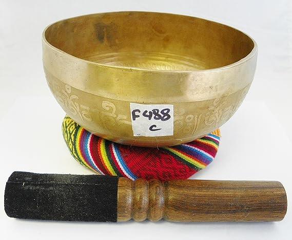 F488 6" Energetic Root 'C' Chakra Healing Hand Hammered Tibetan Singing Bowl Made in Nepal