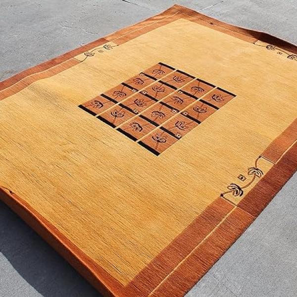 Thamel Mart R13644 Gorgeous Contemporary Tibetan Woolen Area Rug 5.7' X 7.10' Handmade in Nepal