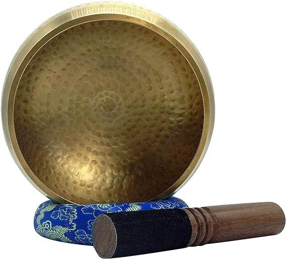 2.2 Pounds Large 5.90 Inches Meditation Grade Professional Quality Hand Hammered Tibetan Singing Bowl