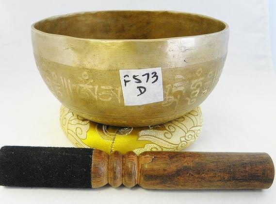 F573 6" Energetic Sacral 'D' Chakra Healing Hand Hammered Tibetan Singing Bowl Made in Nepal