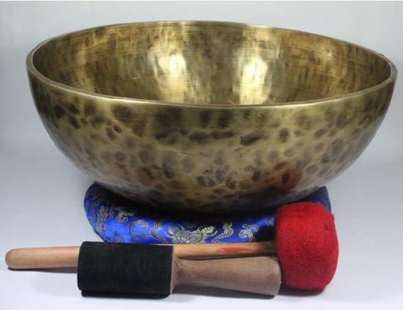15.5 Inch Old Looking Handmade Tibetan Singing Bowl with Set