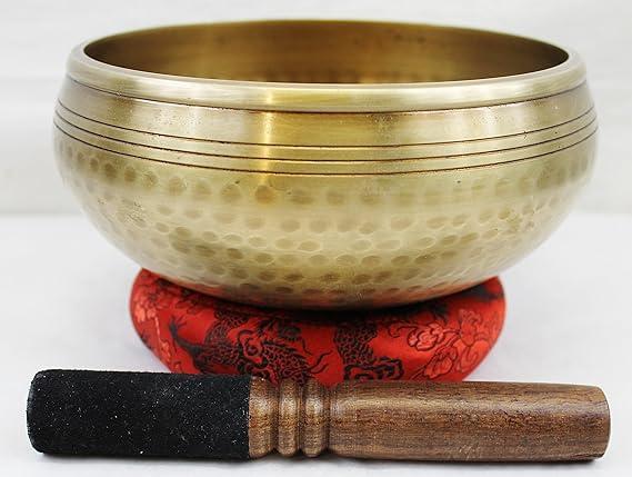 J684-F452 7.5" Energetic Root 'C' Chakra Healing Hand Hammered Tibetan Singing Bowl Made in Nepal
