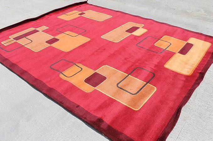 Thamel Mart R17712 Contemporary Woolen Hand Crafted Tibetan Area Rug 8' X 10' Made in Nepal