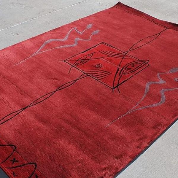 Thamel Mart USA R14051 Gorgeous Custom Made Hand Knotted Tibetan Woolen Area Rug 5 Feet X 8 Feet Made in Nepal