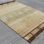 Thamel Mart R49134 Arts & Crafts Superb Tibetan Wool and Silk Rug 6' X 9' Handmade in Nepal