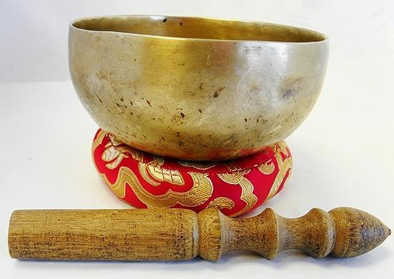 F341N 5" Palm Size Energetic Root 'C#' Chakra Healing Tibetan Singing Bowl Made in Nepal