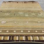 Thamel Mart R49134 Arts & Crafts Superb Tibetan Wool and Silk Rug 6' X 9' Handmade in Nepal