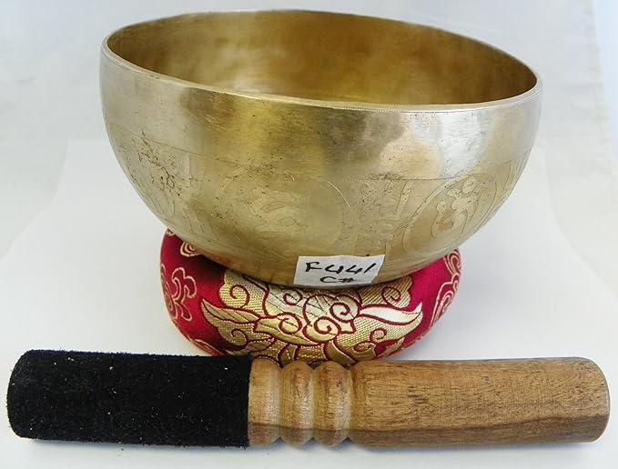 F441 6" Energetic Root 'C#' Chakra Healing Hand Hammered Tibetan Singing Bowl Made in Nepal10
