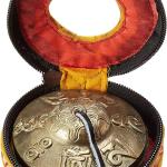 Tibetan Tingsha Meditation Bell - Om Mani Padme Hum Beautifully Embossed on the Surfaces - Hand Tuned & Crafted in Nepal