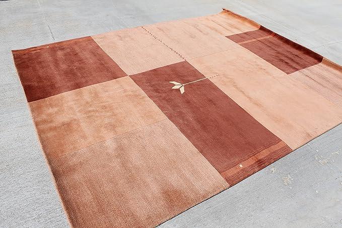 Thamel Mart R10383 Contemporary Woolen Hand Crafted Tibetan Area Rug 8' X 10' Made in Nepal