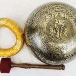 F829 9" Energetic Sacral 'D' Chakra Healing Hand Hammered Tibetan Singing Bowl Made in Nepal