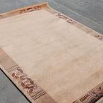 Thamel Mart USA R4370 Gorgeous Custom Made Light Beige Colored Hand Made Tibetan Woolen Area Rug 5.7 Feet X 7.10 Feet Made in Nepal