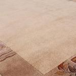 Thamel Mart USA R4370 Gorgeous Custom Made Light Beige Colored Hand Made Tibetan Woolen Area Rug 5.7 Feet X 7.10 Feet Made in Nepal