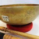 J628 8.75" Energetic Root 'C#' Chakra Healing Hand Hammered Tibetan Singing Bowl Made in Nepal