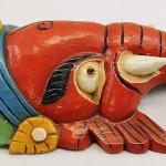 F1087-F730 Hand Crafted Wooden Mask of Hindu God Ganesh Wall Hanging Made in Nepal
