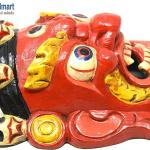Hand Craving Nepalese Lord Mahakala Tibetan Buddhism Wooden Mask Wall Decor