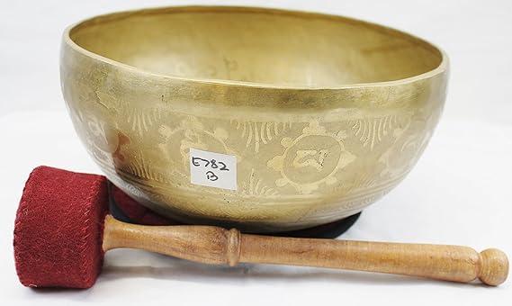 EE782 10.25" Energetic Crown 'B' Chakra Healing Tibetan Singing Bowl Made in Nepal