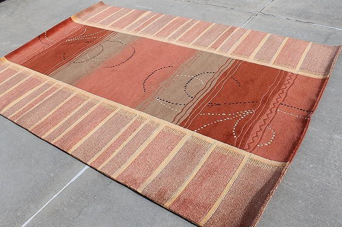 Thamel Mart R77740 6' x 9' Gorgeous Handmade Tibetan Woolen Area Rug Made in Nepal