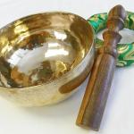 J655 5" Palm Size Energetic Heart 'F' Chakra Healing Tibetan Singing Bowl Made in Nepal