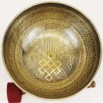 F838 8" Energetic Sacral 'D#' Chakra Healing Hand Hammered Tibetan Singing Bowl Made in Nepal