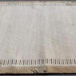 Thamel Mart R8303 Gorgeous Custom Made Cream Colored Hand Made Tibetan Woolen Area Rug 5.7 Feet X 7.10 Feet Made in Nepal