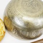 F838 8" Energetic Sacral 'D#' Chakra Healing Hand Hammered Tibetan Singing Bowl Made in Nepal
